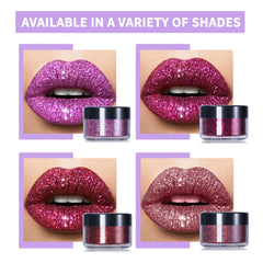 Powder Glitter Primer Lip Gloss Set