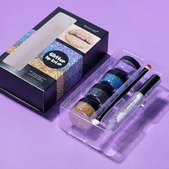 Powder Glitter Primer Lip Gloss Set