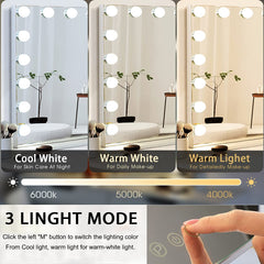Hollywood Style Makeup Mirror with Lights LED Bulbs