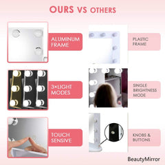 Hollywood Style Makeup Mirror with Lights LED Bulbs