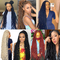Long Messy Boho Goddess Faux Locs Crochet Hair