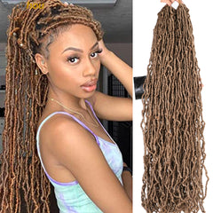 Long Messy Boho Goddess Faux Locs Crochet Hair
