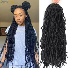 Long Messy Boho Goddess Faux Locs Crochet Hair