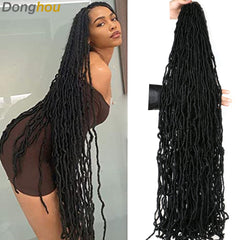 Long Messy Boho Goddess Faux Locs Crochet Hair