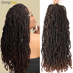 Long Messy Boho Goddess Faux Locs Crochet Hair