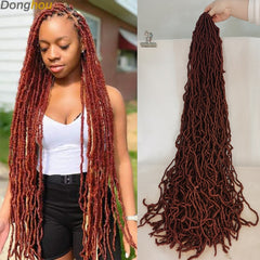 Long Messy Boho Goddess Faux Locs Crochet Hair