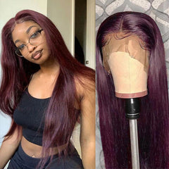 Peruvian Straight Hair 13X1 Lace Front Wig Human Hair Pre-Plucked 180%