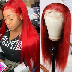 Peruvian Straight Hair 13X1 Lace Front Wig Human Hair Pre-Plucked 180%