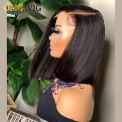 Bone Straight Bob 4x4 Lace Closure Blunt Cut Human Hair