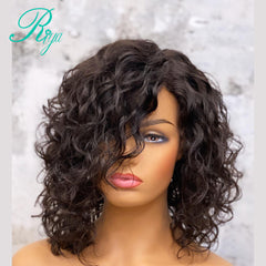 Blunt Cut Loose Wave Curl Short Bob