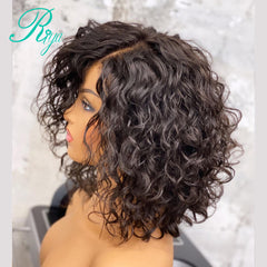Blunt Cut Loose Wave Curl Short Bob