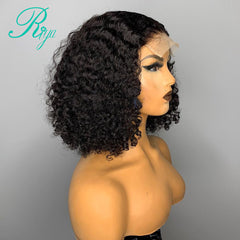 Blunt Cut Loose Wave Curl Short Bob