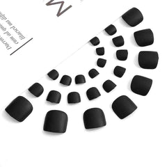 Solid Square Fake Toenails Matte Press on Toe Nails Short Acrylic False Toes Nails