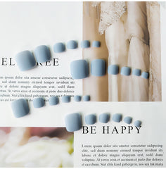 Solid Square Fake Toenails Matte Press on Toe Nails Short Acrylic False Toes Nails