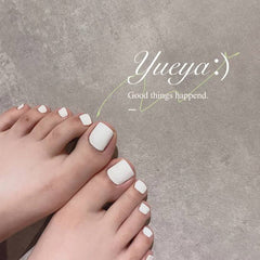 Solid Square Fake Toenails Matte Press on Toe Nails Short Acrylic False Toes Nails
