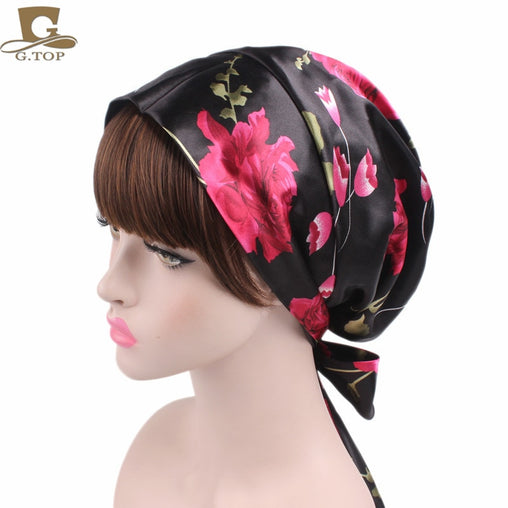 Satin Sleeping Head Scarf  Bonnet