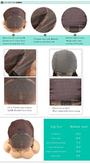 #1B/99J Ombre Body Wave Peruvian Remy Lace Frontal Human Hair Wig