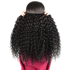 Brazilian Deep Wave Remy Human Hair Bundles With Closure