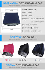 Adjustable Temp Electric Heating Evaporation Hair Cap