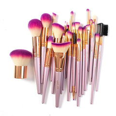 JAF 26pcs Gold Makeup Brush Set with Zipper Case Travel Cosmetic Bag