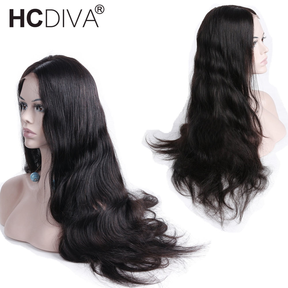 Malaysian Body Wave 360 Lace Frontal Wigs Pre Plucked With Baby Hair Remy Human Hair Wigs 150% Density 22x4x2 Lace Wig For Woman