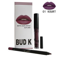 BUD K Lip Gloss +Lip Pencil 2PCS/SET