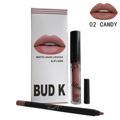 BUD K Lip Gloss +Lip Pencil 2PCS/SET