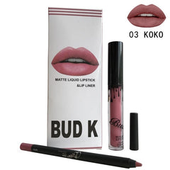 BUD K Lip Gloss +Lip Pencil 2PCS/SET
