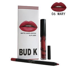 BUD K Lip Gloss +Lip Pencil 2PCS/SET