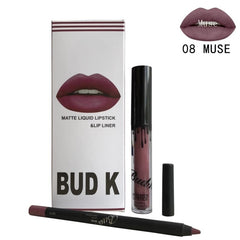BUD K Lip Gloss +Lip Pencil 2PCS/SET