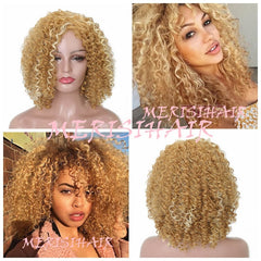 Indian Jerry Curly Virgin Human Hair Wig
