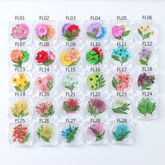 3D Dry Real Flowers Nail Decoration