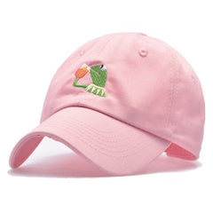 Frog Tea Embroidery Baseball Cap