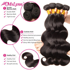 Body Wave Bundles With Closure Brazilian Hair