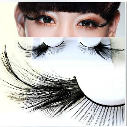 Black Feather Eyelashes