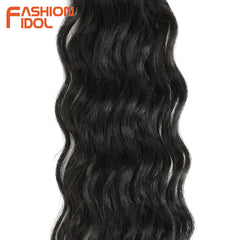Water Wave Hair Bundles With Closure Synthetic Hair Extensions 20 Inch