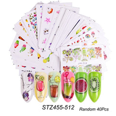 Mixed Design Nail Art Sticker Set
