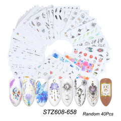 Mixed Design Nail Art Sticker Set