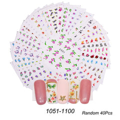 Mixed Design Nail Art Sticker Set