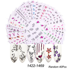 Mixed Design Nail Art Sticker Set
