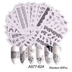 Mixed Design Nail Art Sticker Set