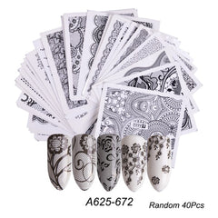 Mixed Design Nail Art Sticker Set