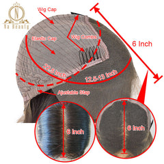 13x6 Short Bob Cut  Brazilian Remy Human Hair Lace Front Wig