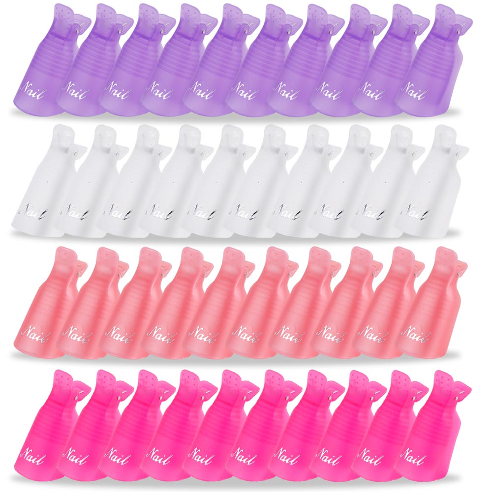 Nail Soak Off Cap Clips 10pcs
