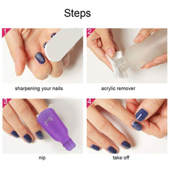 Nail Soak Off Cap Clips 10pcs