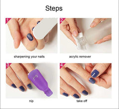 Nail Soak Off Cap Clips 10pcs