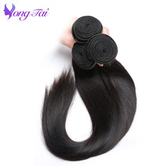 Straight Hair Bundles With Closure 3 Bundles with 1 Closure Malaysian Human Hair With Lace Frontal