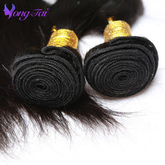 Straight Hair Bundles With Closure 3 Bundles with 1 Closure Malaysian Human Hair With Lace Frontal