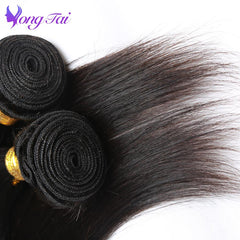 Straight Hair Bundles With Closure 3 Bundles with 1 Closure Malaysian Human Hair With Lace Frontal