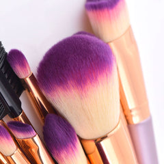 JAF 26pcs Gold Makeup Brush Set with Zipper Case Travel Cosmetic Bag